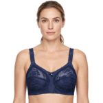 Disclosure Navy Blue Bra - Non Padded Non Wired Minimizer by Flourish Undergarments