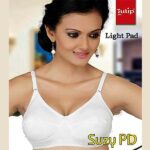 Flourish Tulip Suzy PD Bra in soft cotton - front view light padded t-shirt bra