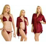 3 Pieces Bikini Gown Set