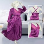 Purple 2 Pieces Gown