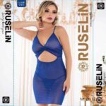V-Neck Blue Nightdress