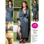 03 Pcs Bikini Gown Set