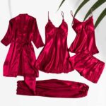 05 Pieces Silk Robe Set