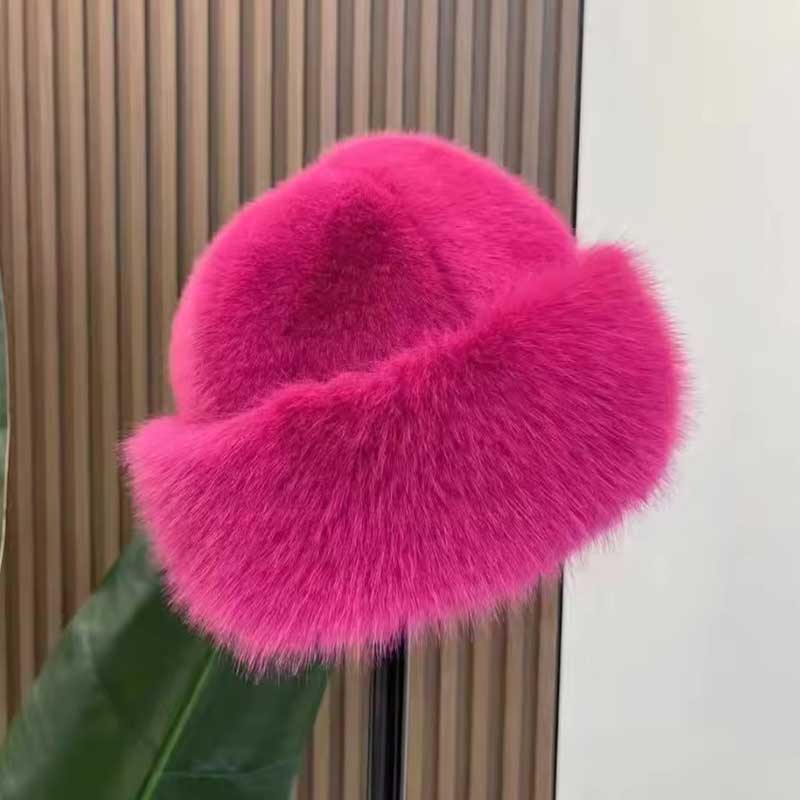 Fluffy Fur Bucket Cap